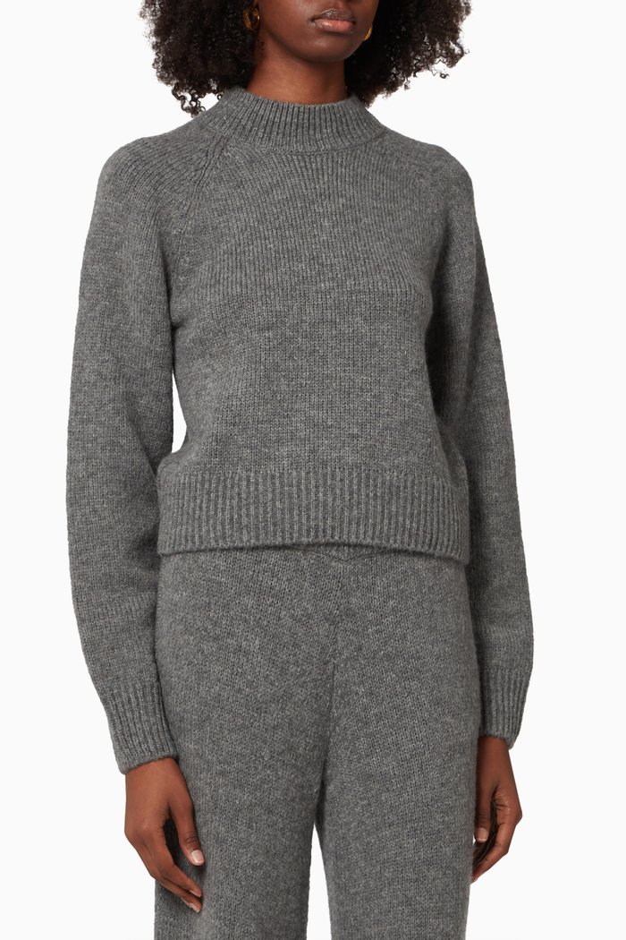 

Maggie Sweater in Wool, Grey