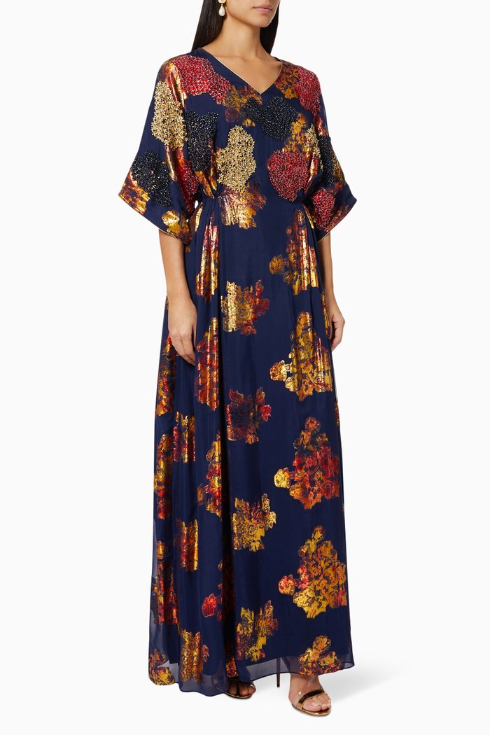 

Taim Kaftan in Silk Chiffon, Blue