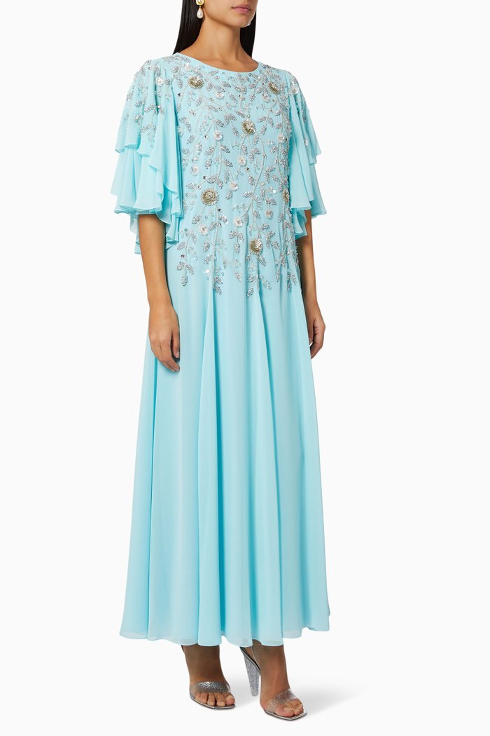 

Rania Dress in Chiffon, Blue