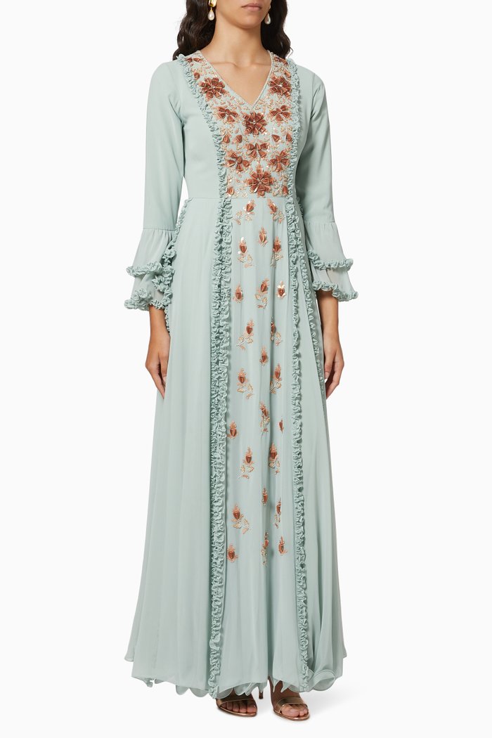 

Lana Dress in Crepe Chiffon, Blue