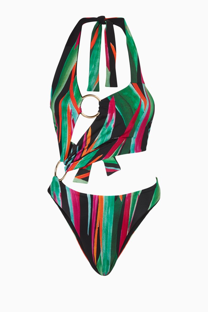 

Asymmetrical One Piece Swimsuit, Multicolour