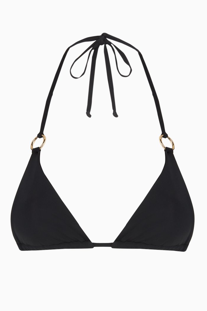 

Mini Ring Bikini Top in Lycra, Black