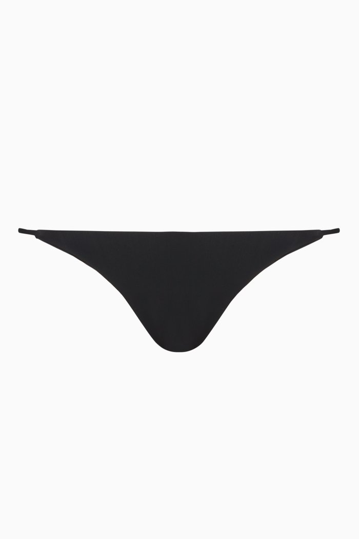 

Mini Ring Bikini Bottoms in Lycra, Black