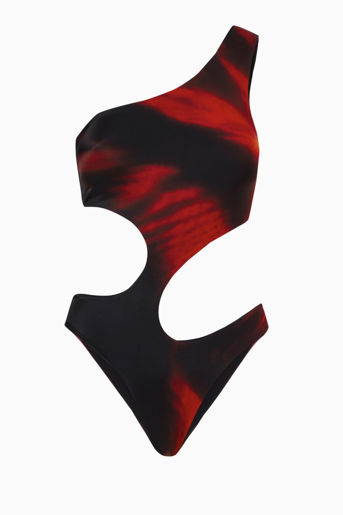 

Carve Cut Out One Piece Swimsuit in Lycra, Multicolour