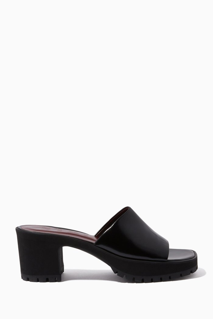 

Amber Mules in Patent Leather, Black