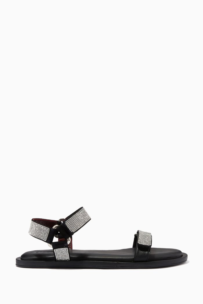

Betty Sandals in Leather, Black