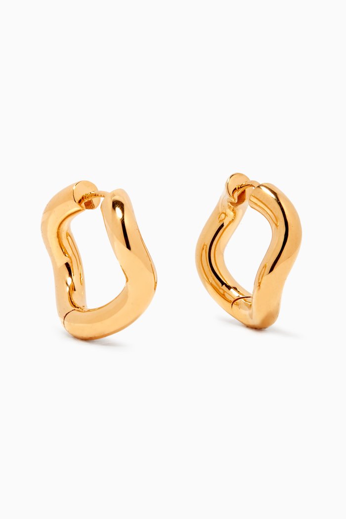 

Medium Wave Earrings in 18kt Vermeil, Yellow