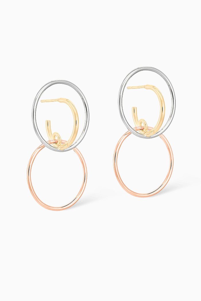 

Galilea Small Earrings in 18kt Mix Gold Plated Silver
