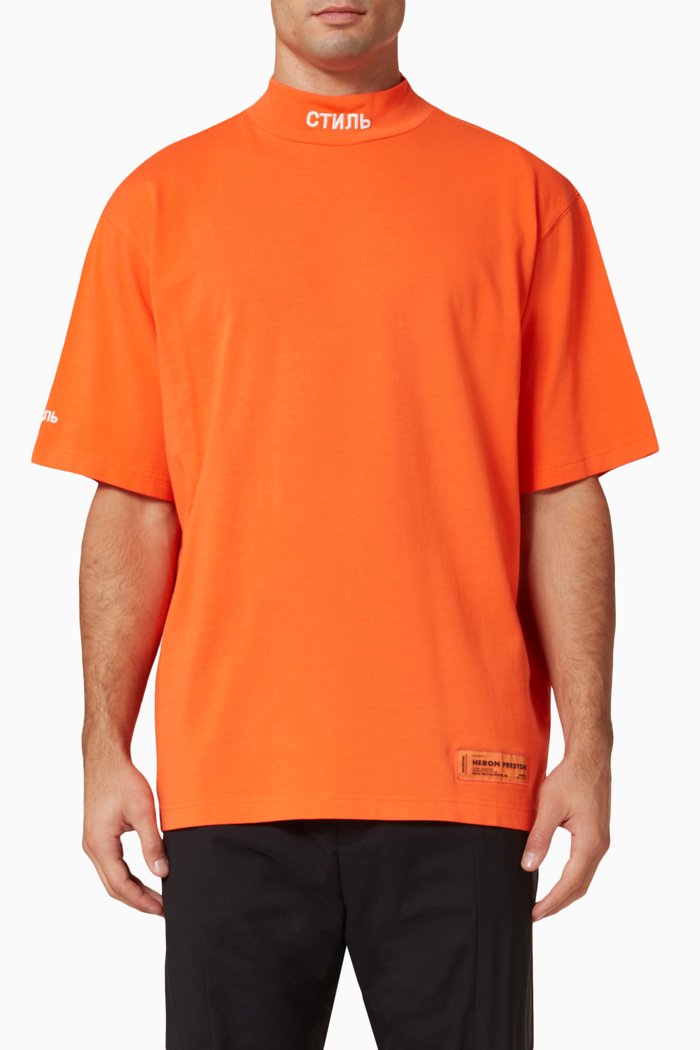 

CTNMB Print T-shirt in Cotton, Orange