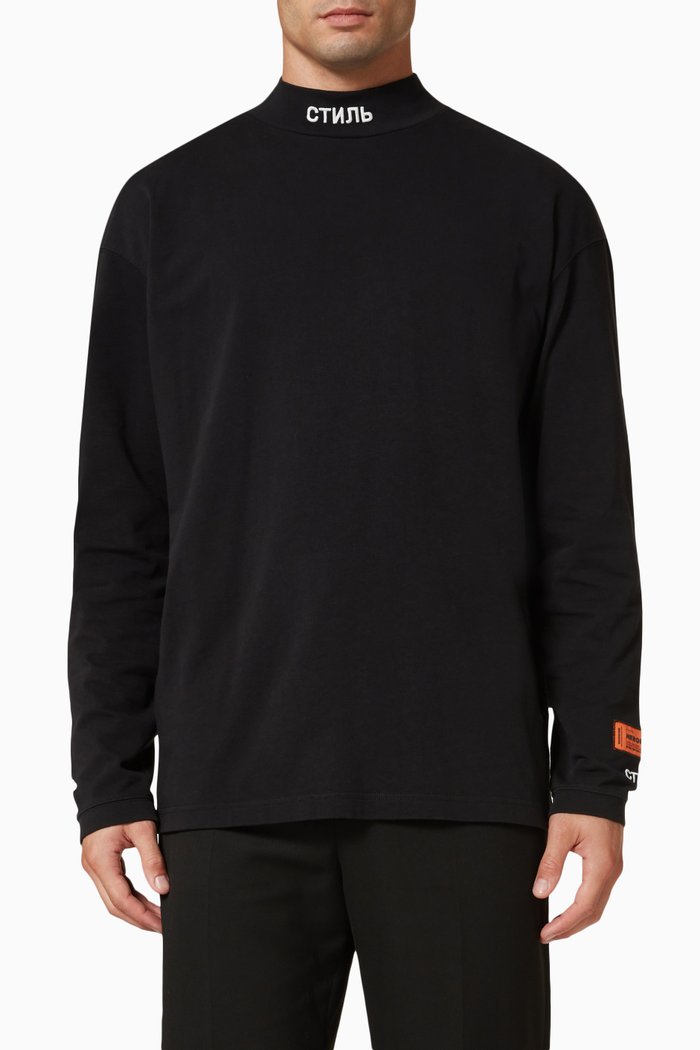 

CTNMB Print T-shirt in Cotton, Black