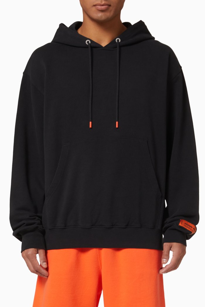 

Logo Hoodie in Recycled Cotton Terry, Black