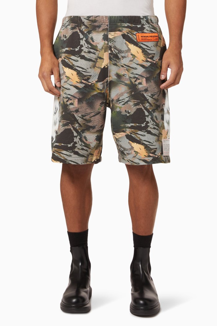 

Camo Print Shorts in Cotton, Multicolour