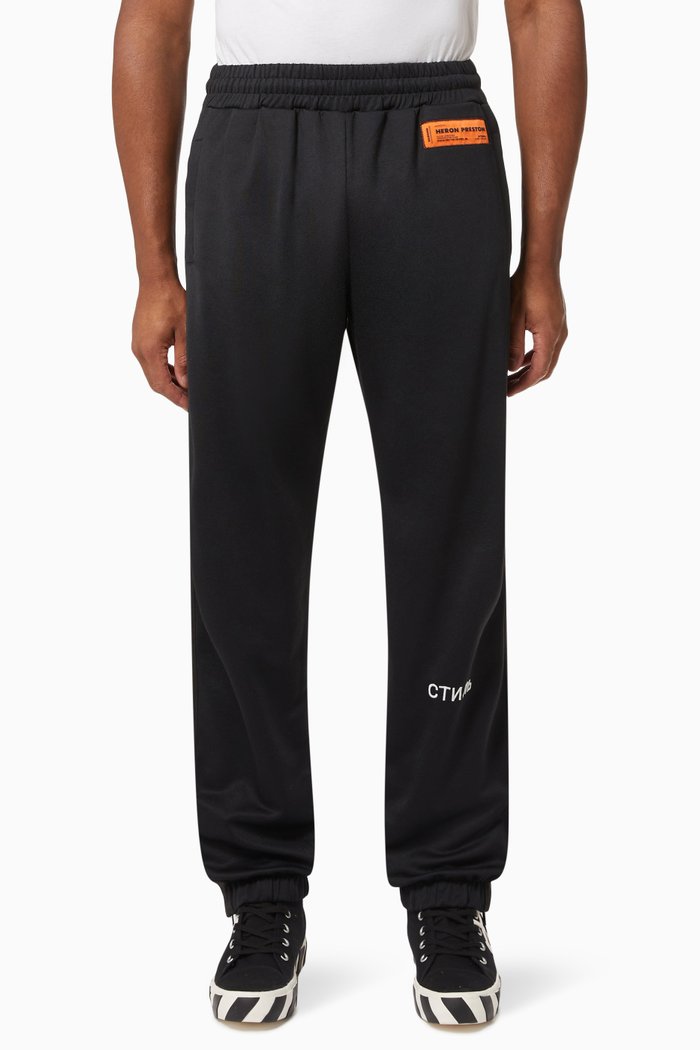 

Track Pants in Cotton Blend, Black