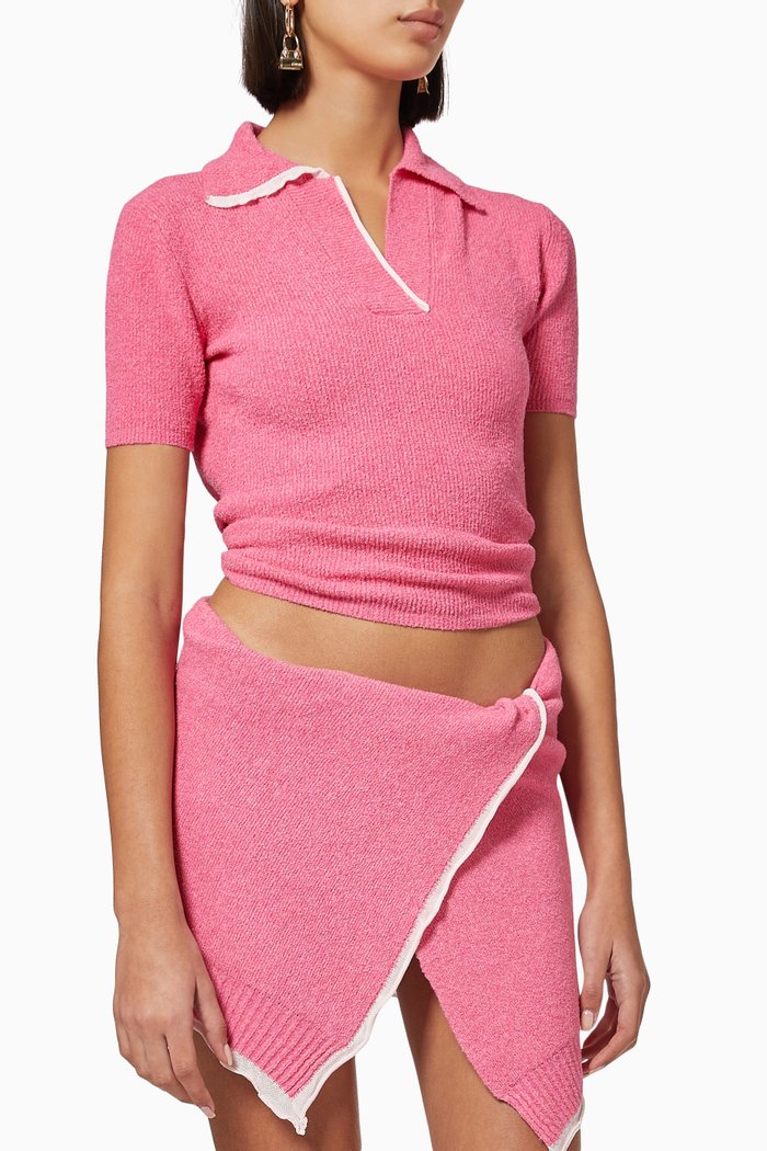 

Le Polo Bagnu in Cotton, Pink
