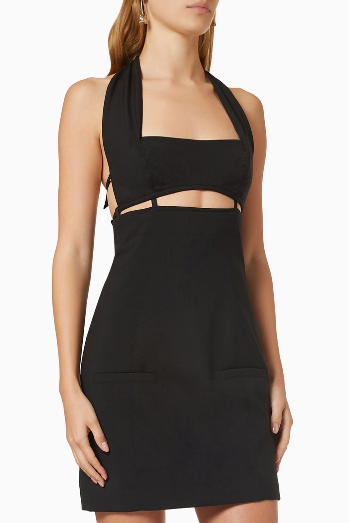 La robe Limao in Virgin Wool, Black