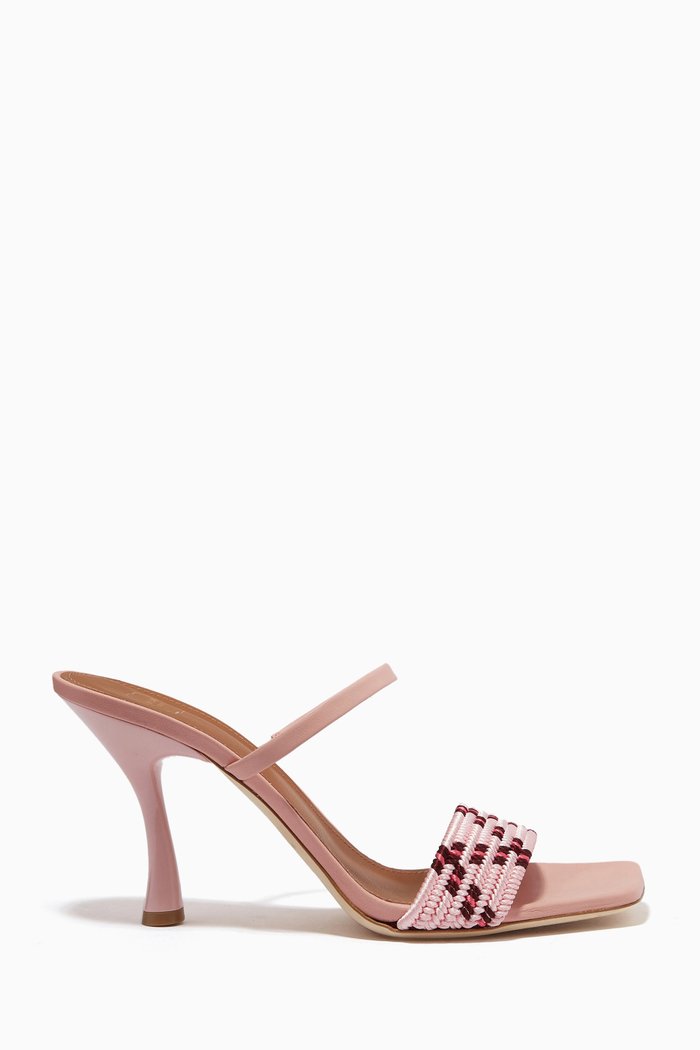 

Frida 90 Chevron Mules in Nappa, Pink