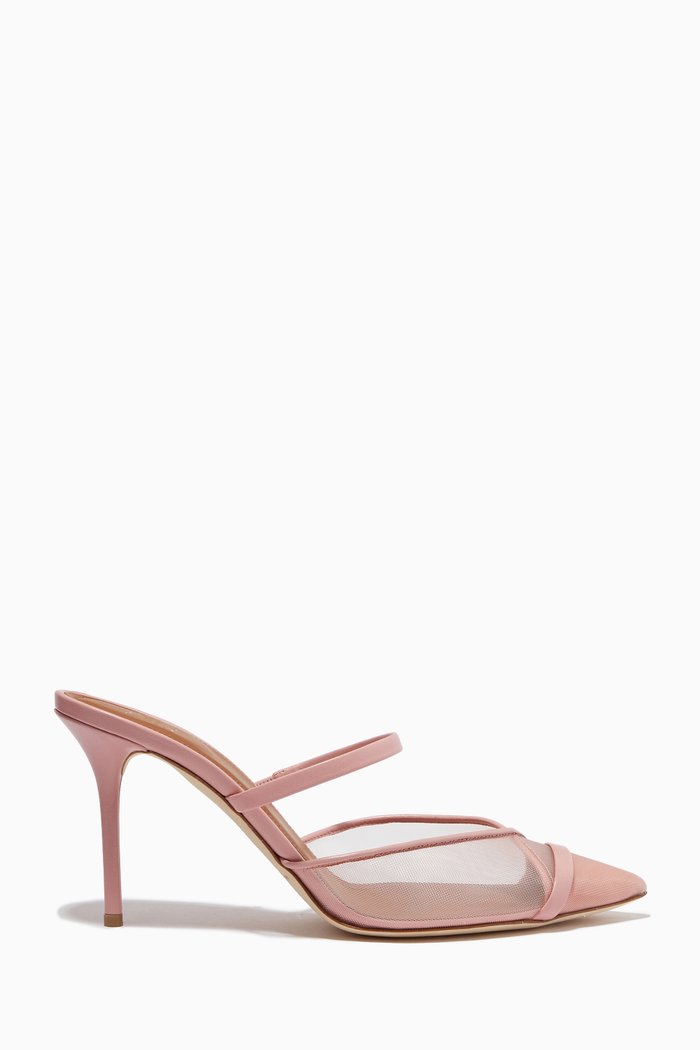 

Clio 85 Mules in Mesh & Patent Leather, Pink
