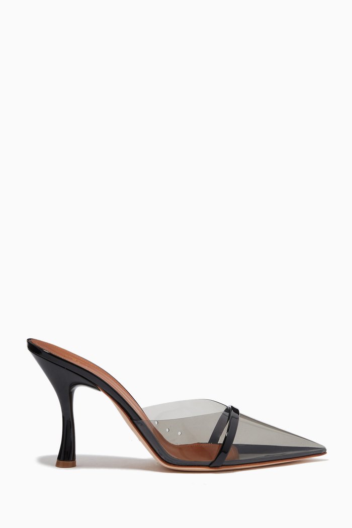 x Ounass Joella 90 Mules in PVC, Black