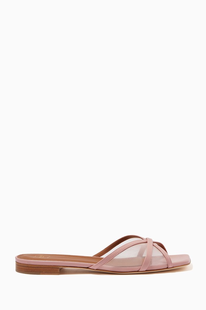 

Perla Flats in Mesh & Patent Leather, Pink