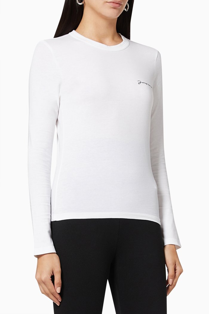 

Le T-Shirt Manches Longues in Jersey, White
