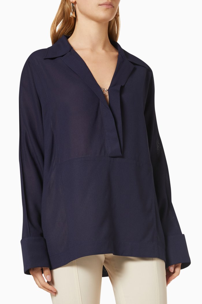 

Le Haut Marino Shirt in Viscose, Blue