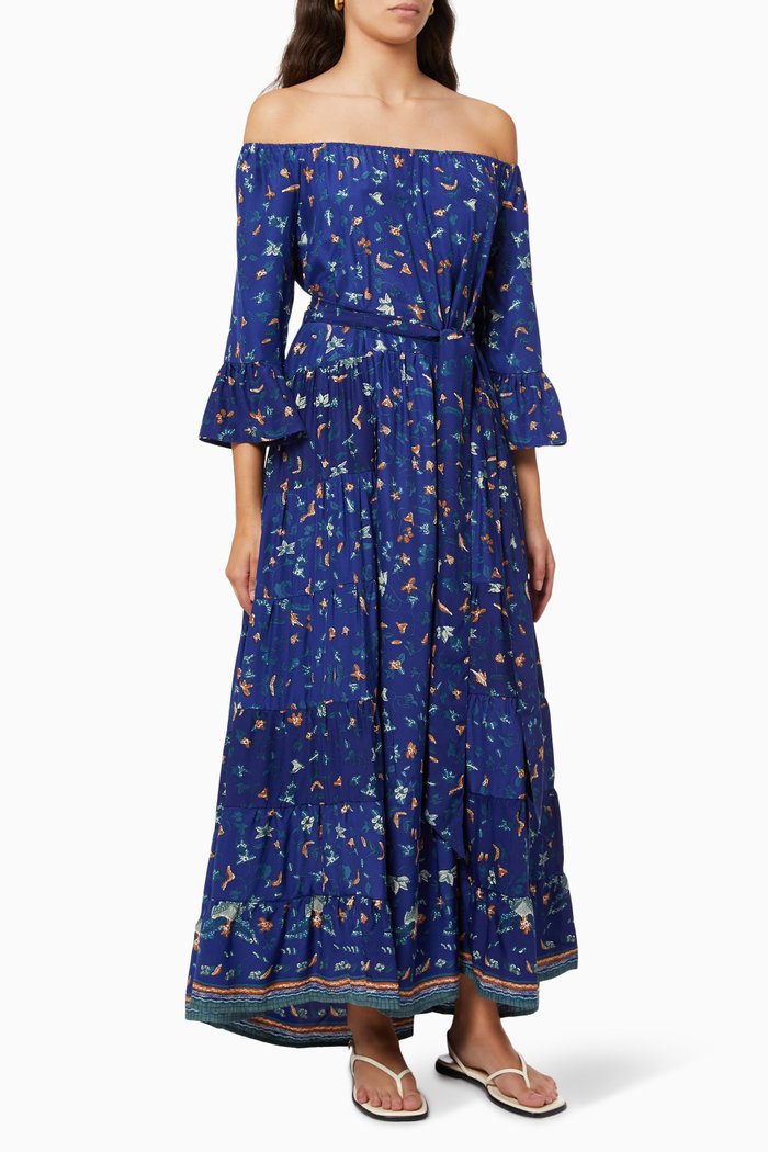 

Mesa Maxi Dress in Silk, Blue