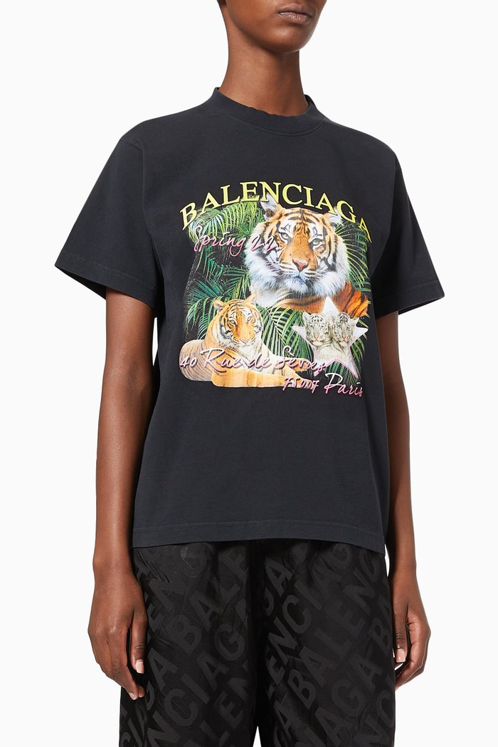 

Year of the Tiger T-shirt in Vintage Jersey, Black