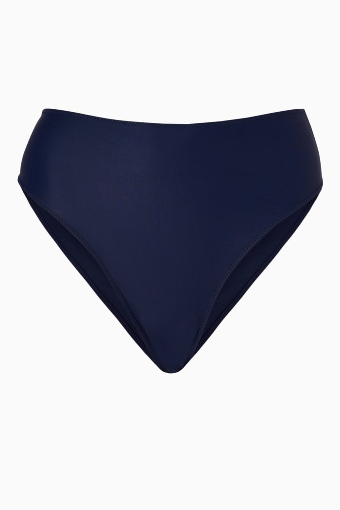 

Stephanie Bikini Bottom in Sustainable Nylon, Blue