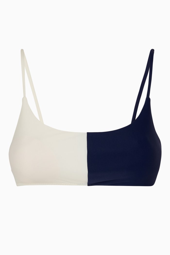 

Sunshine Bikini Top in Beachbound Sustainable Nylon, Black