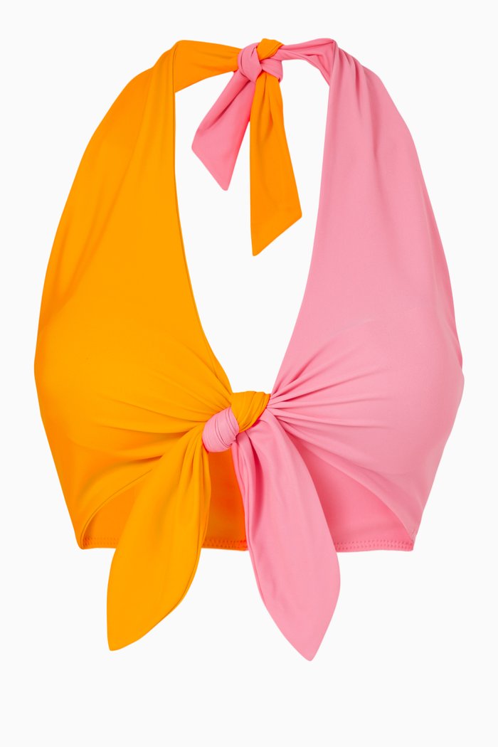 

Fiji Bikini Top in I Scream Ice Cream Sustainable Nylon, Pink