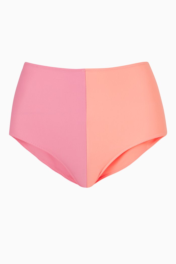 

Helena Bikini Bottoms in I Scream Ice Cream Sustainable Nylon, Pink