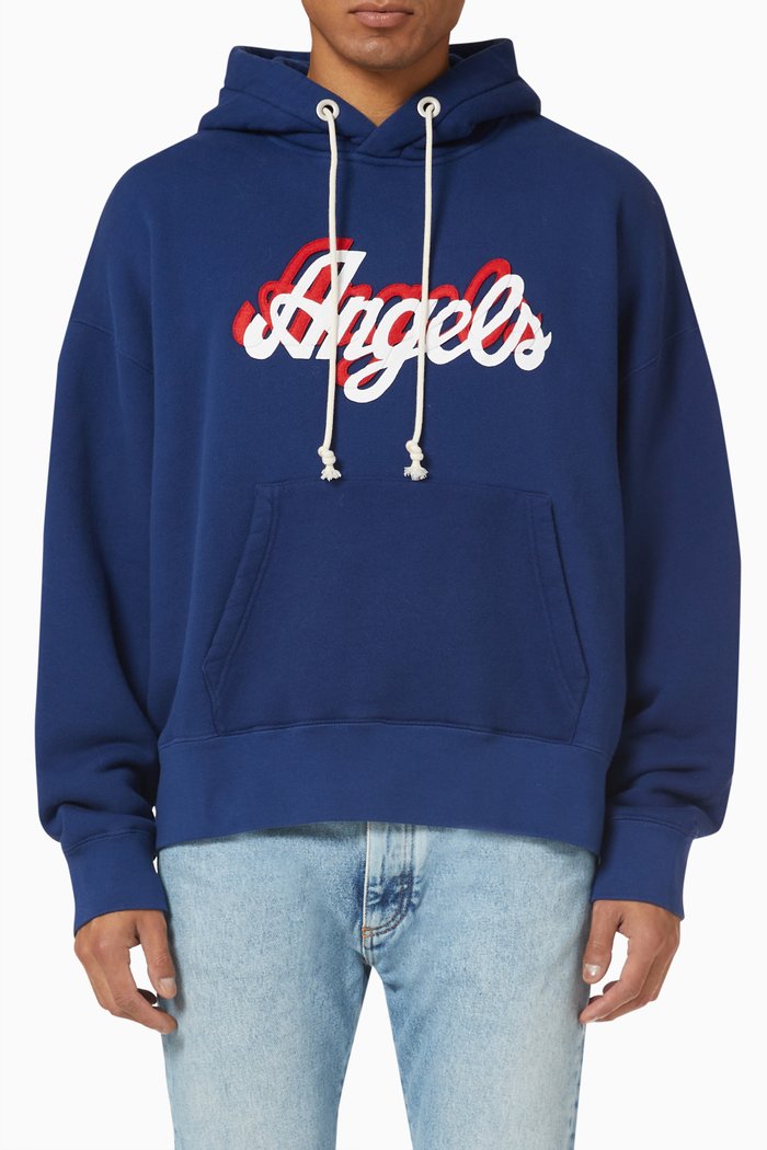 Angels Hoodie in Fleece, Blue