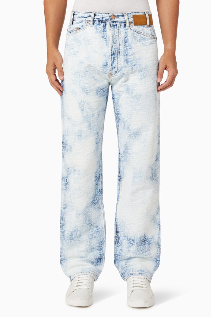 

Monogram Jeans in Cotton Denim, Blue
