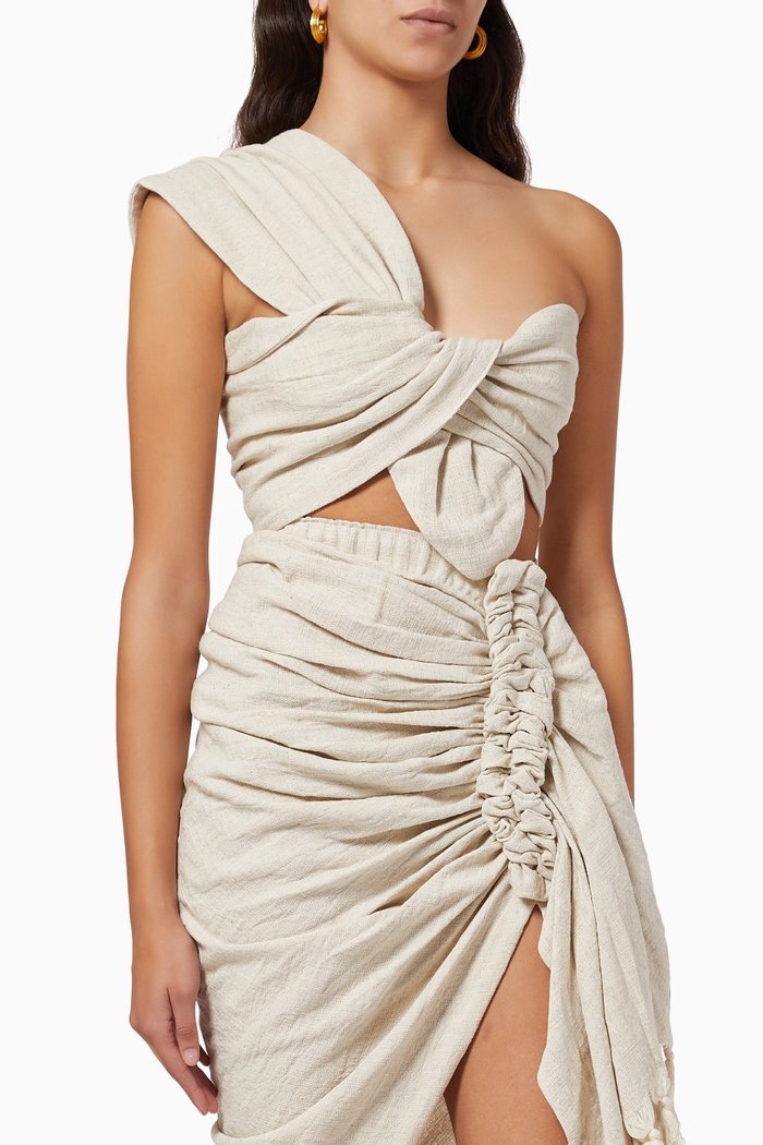 

Sol One Shoulder Bandeau Top, Neutral