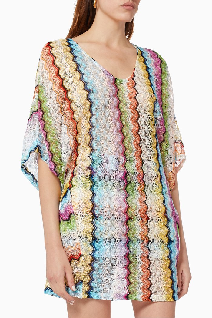

Zigzag Woven Cover-up, Multicolour