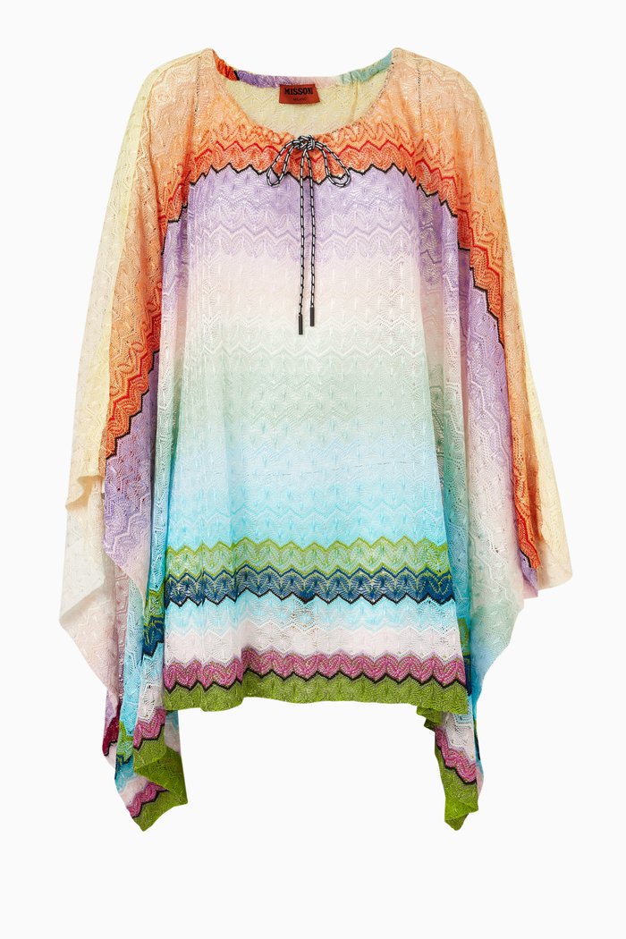 

ZigZag Short Cover Up in Viscose, Multicolour