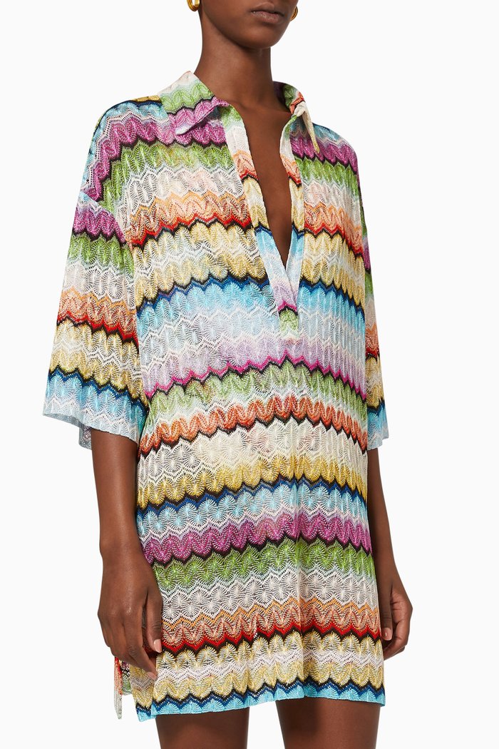 

Sheer Mesh Cover Up, Multicolour