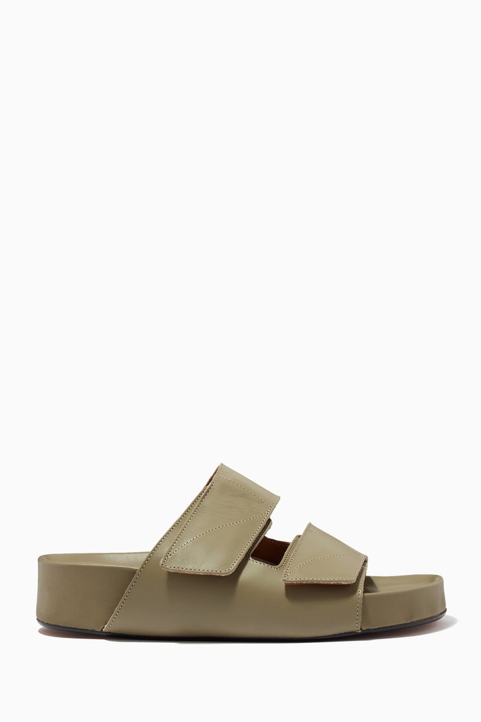 

Furlo Platform Sandals in Leather, Brown