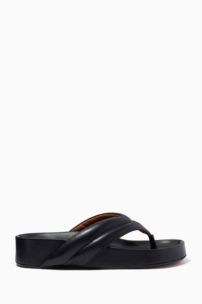 

Bellano Platform Sandals in Leather, Black