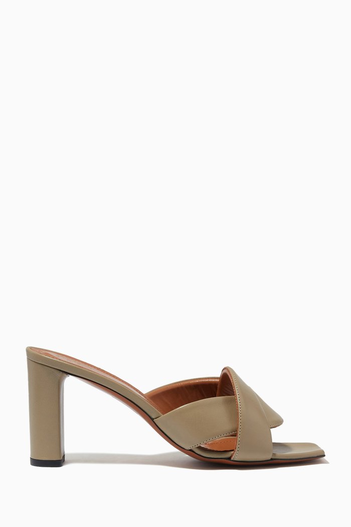 

Bitritto 75 Slip On Mule in Leather, Brown