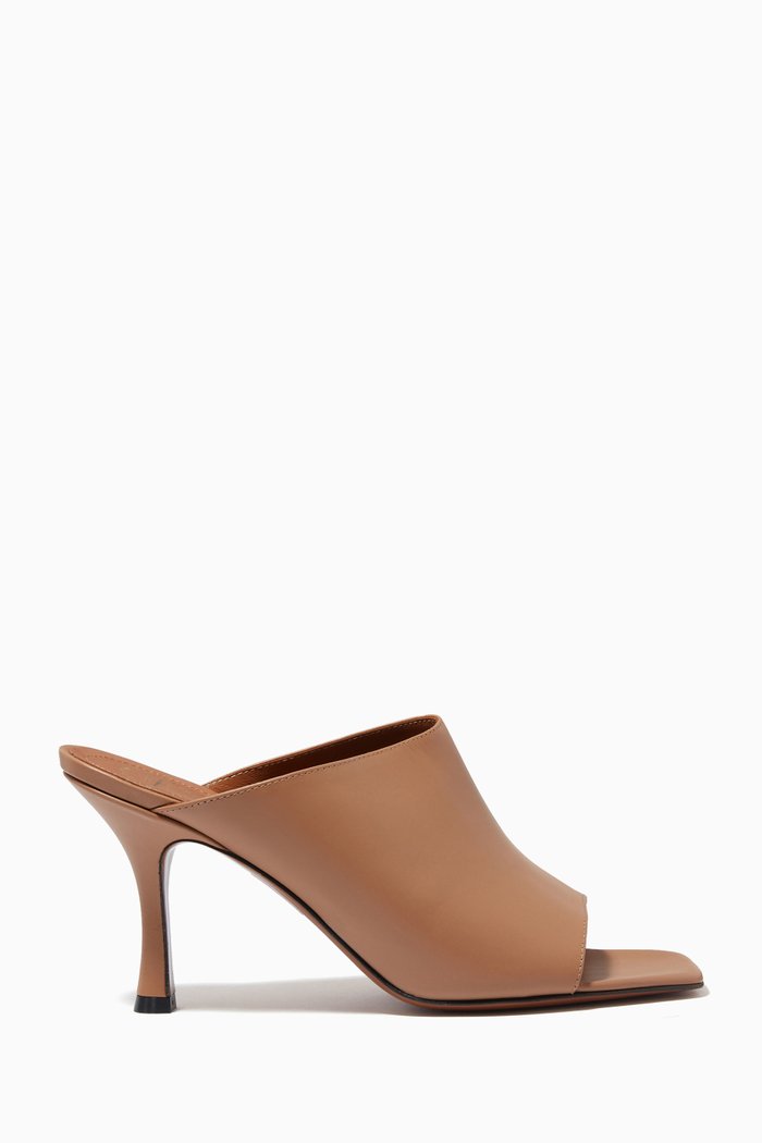 

Malonno 75 Slip On Mule in Leather, Neutral