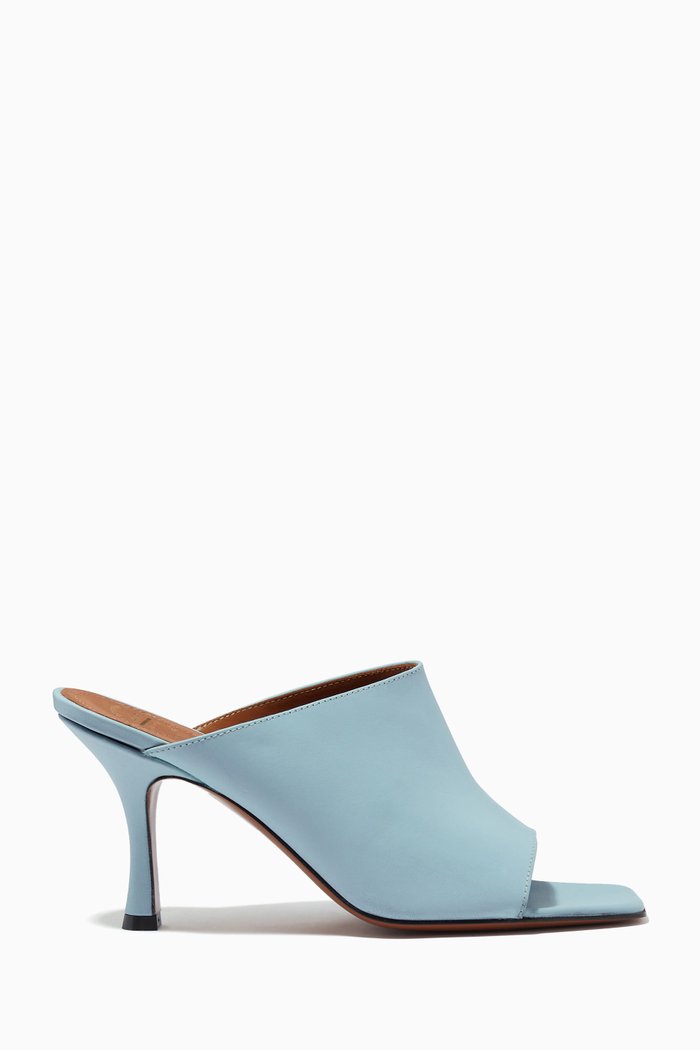 

Malonno Mules in Leather, Blue