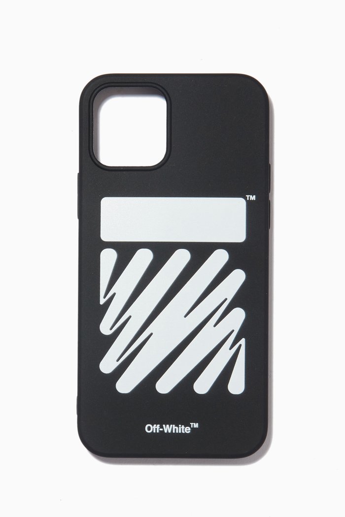 Diagonal iPhone 12/ 12 Pro Case in PVC, Black