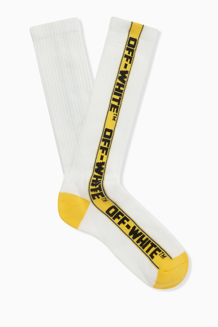 

Industrial-tape Socks in Cotton-blend, White