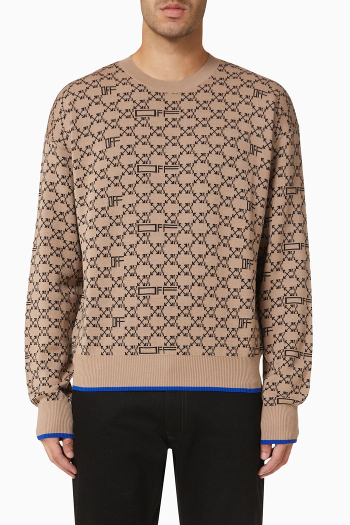 

Arrows Crewneck Sweater, Neutral