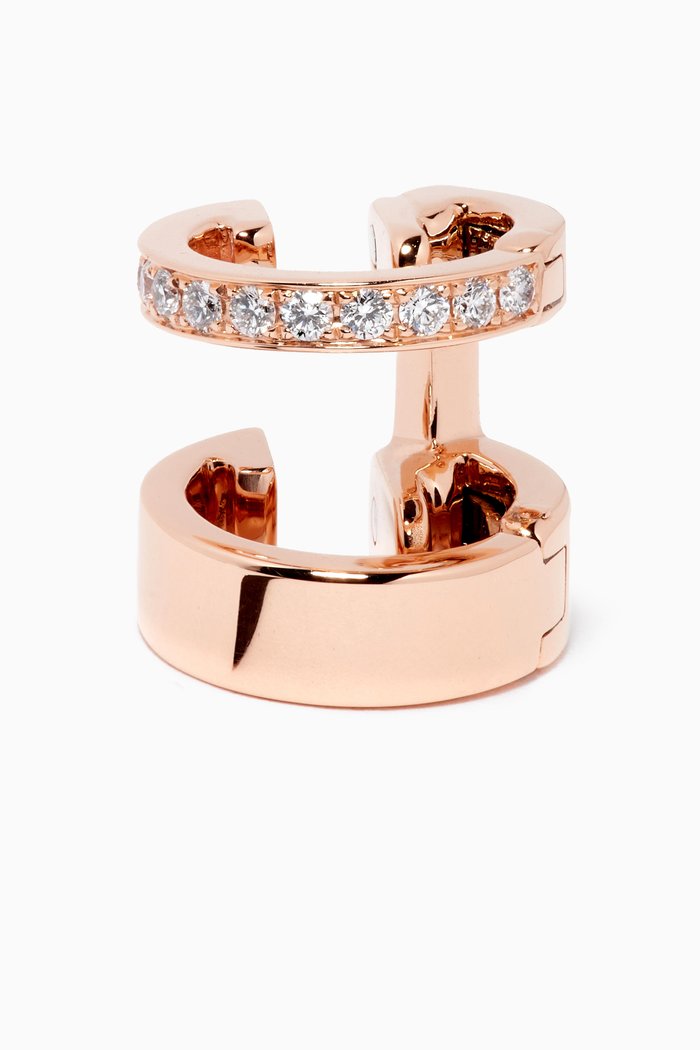 

Berbere 2 Rows Diamond Single Ear Cuff in 18kt Rose Gold