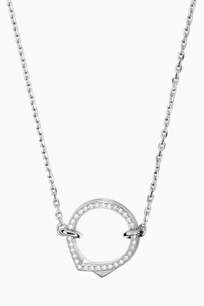 

Antifer Chain Necklace with Diamonds in 18kt White Gold