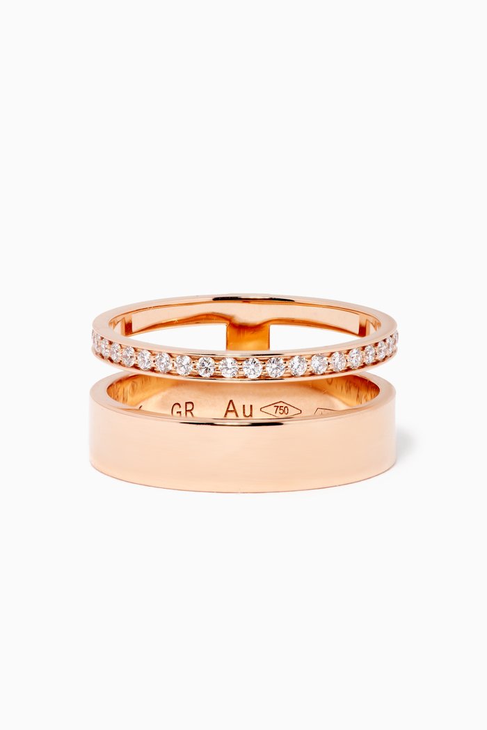 

Berbere 2 Rows Diamond Ring in 18kt Rose Gold