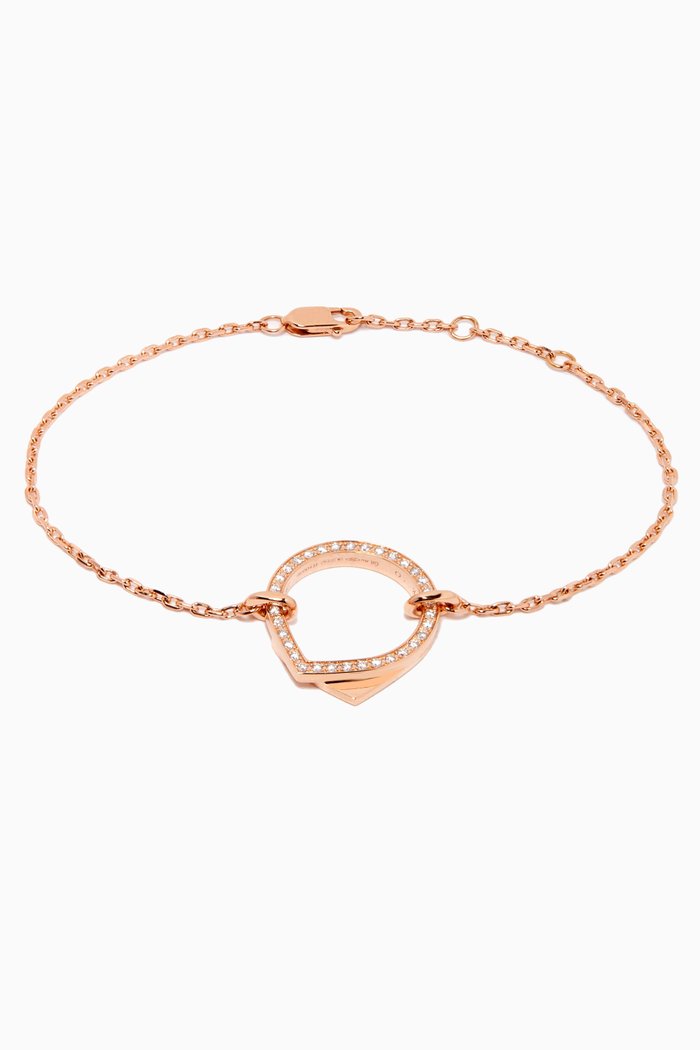 

Antifer Chain Bracelet with Diamonds in 18kt Rose Gold