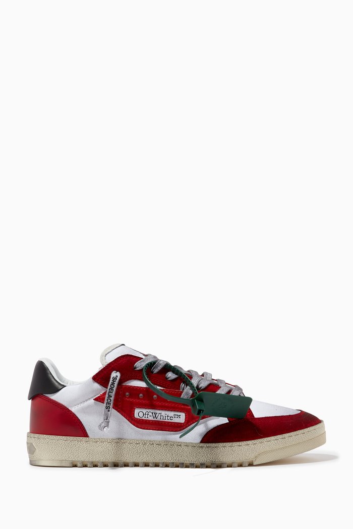 

5.0 Sneakers in Leather & Canvas, Red